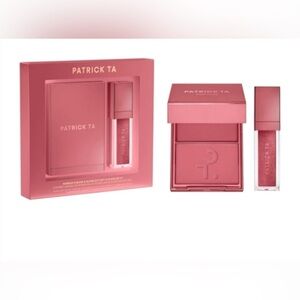 PATRICK TA Glow & Gloss Set: Major Headlines Blush Duo and Lip Gloss WARM ME UP